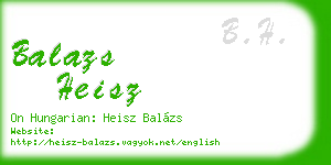 balazs heisz business card